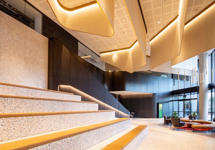 8 Stair Theatre Seating In Lobby M Park Building A Taylor Construction Commercial Retail 2048X1367 - erbas